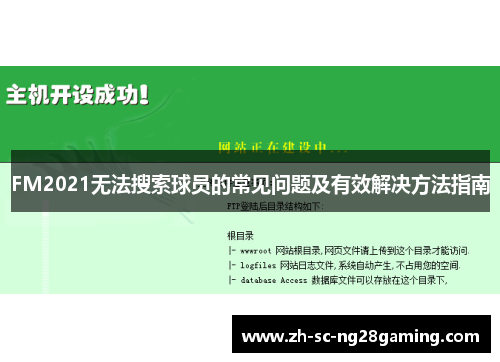 FM2021无法搜索球员的常见问题及有效解决方法指南 FM2021无法搜索球员的常见问题及有效解决方法指南